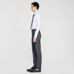 Pantalons & Shorts|Costumes & Smokings*SANDRO Pantalon De Costume En Laine gris chiné