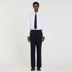 Pantalons & Shorts|Costumes & Smokings*SANDRO Pantalon De Costume En Laine Noir
