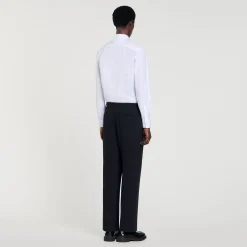 Pantalons & Shorts|Costumes & Smokings*SANDRO Pantalon De Costume En Laine Noir