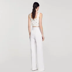 Costumes|Pantalons & Jeans*SANDRO Pantalon De Costume Large blanc