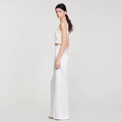 Costumes|Pantalons & Jeans*SANDRO Pantalon De Costume Large blanc