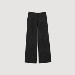 Costumes|Pantalons & Jeans*SANDRO Pantalon De Costume Large à Rayures Noir