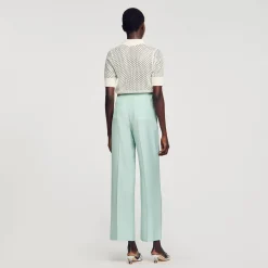 Costumes|Pantalons & Jeans*SANDRO Pantalon De Costume Large Vert D'Eau