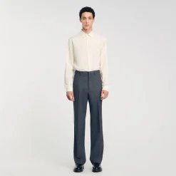 Pantalons & Shorts|Costumes & Smokings*SANDRO Pantalon De Costume Large Gris