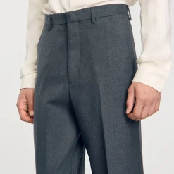 Pantalons & Shorts|Costumes & Smokings*SANDRO Pantalon De Costume Large Gris