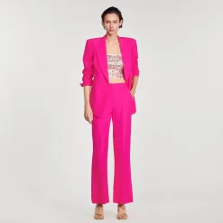 Costumes|Pantalons & Jeans*SANDRO Pantalon De Costume évasé Fushia