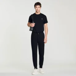 Sweats & Joggings*SANDRO Pantalon De Jogging En Maille Noir