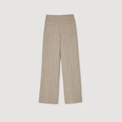 Ensembles|Pantalons & Jeans*SANDRO Pantalon Droit En Tweed Camel