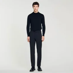 Pantalons & Shorts*SANDRO Pantalon Droit élastiqué Noir