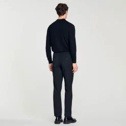 Pantalons & Shorts*SANDRO Pantalon Droit élastiqué Noir