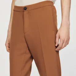 Pantalons & Shorts*SANDRO Pantalon En Jersey Caramel