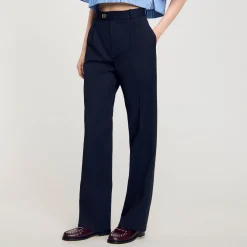 Pantalons & Jeans*SANDRO Pantalon En Laine Marine