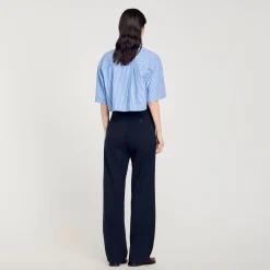 Pantalons & Jeans*SANDRO Pantalon En Laine Marine