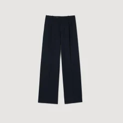 Pantalons & Jeans*SANDRO Pantalon En Laine Marine