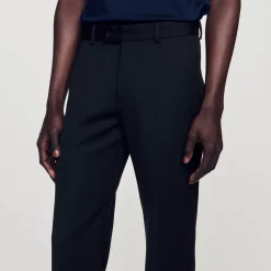 Pantalons & Shorts*SANDRO Pantalon En Laine Mélangée Noir