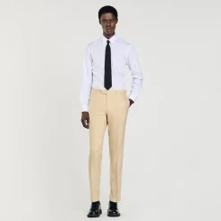 Pantalons & Shorts|Costumes & Smokings*SANDRO Pantalon En Lin Beige