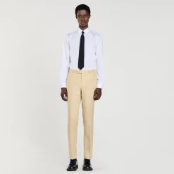 Pantalons & Shorts|Costumes & Smokings*SANDRO Pantalon En Lin Beige