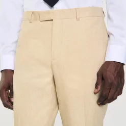 Pantalons & Shorts|Costumes & Smokings*SANDRO Pantalon En Lin Beige