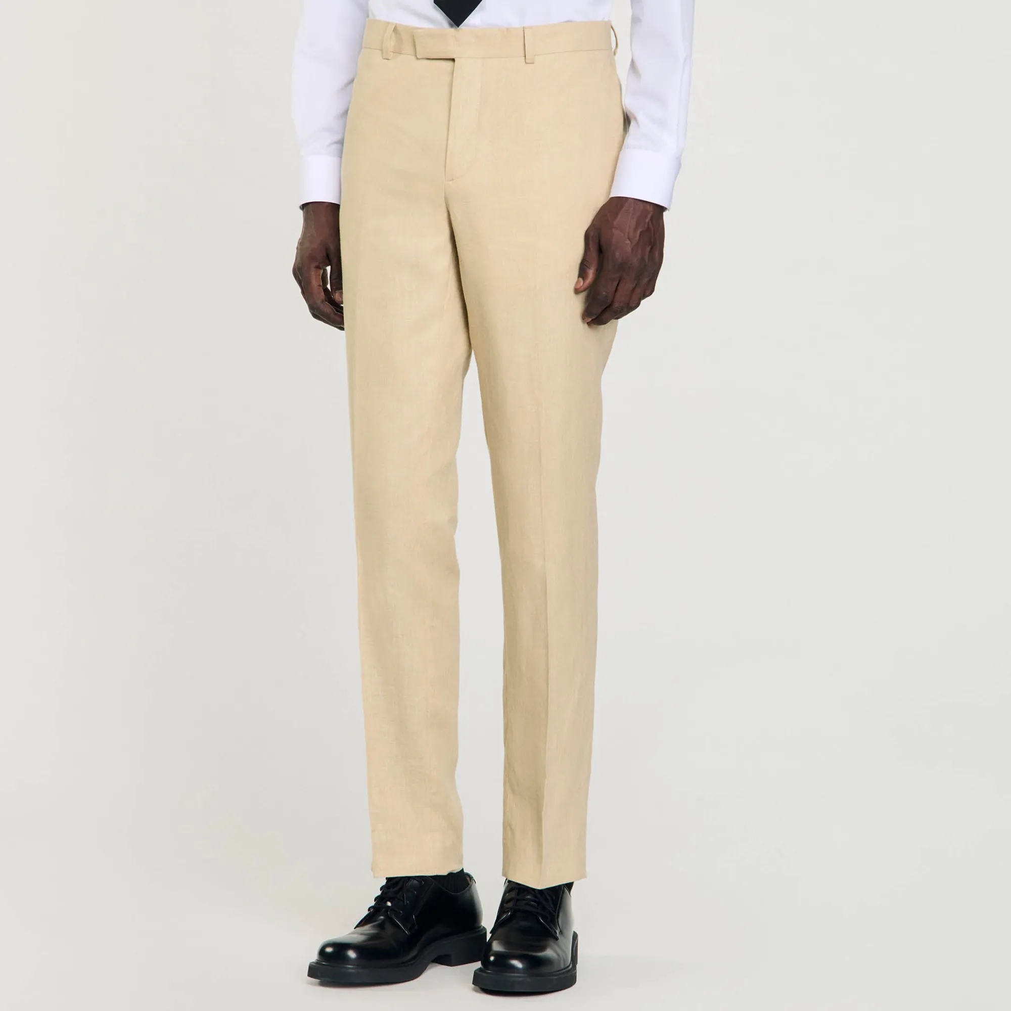 Pantalons & Shorts|Costumes & Smokings*SANDRO Pantalon En Lin Beige