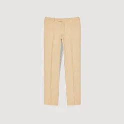 Pantalons & Shorts|Costumes & Smokings*SANDRO Pantalon En Lin Beige