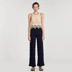 Ensembles|Pantalons & Jeans*SANDRO Pantalon En Maille Noir