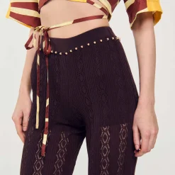 Pantalons & Jeans*SANDRO Pantalon En Maille Marron