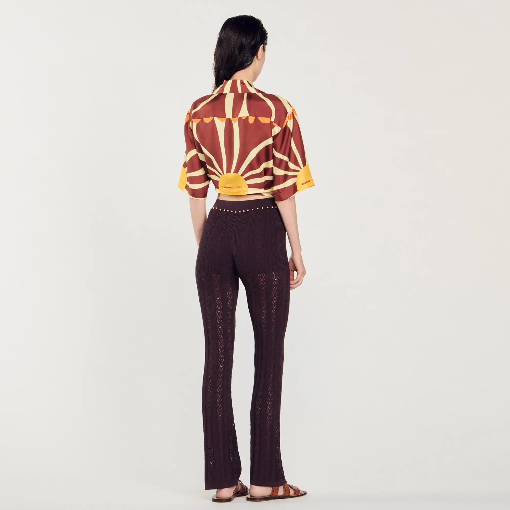 Pantalons & Jeans*SANDRO Pantalon En Maille Marron