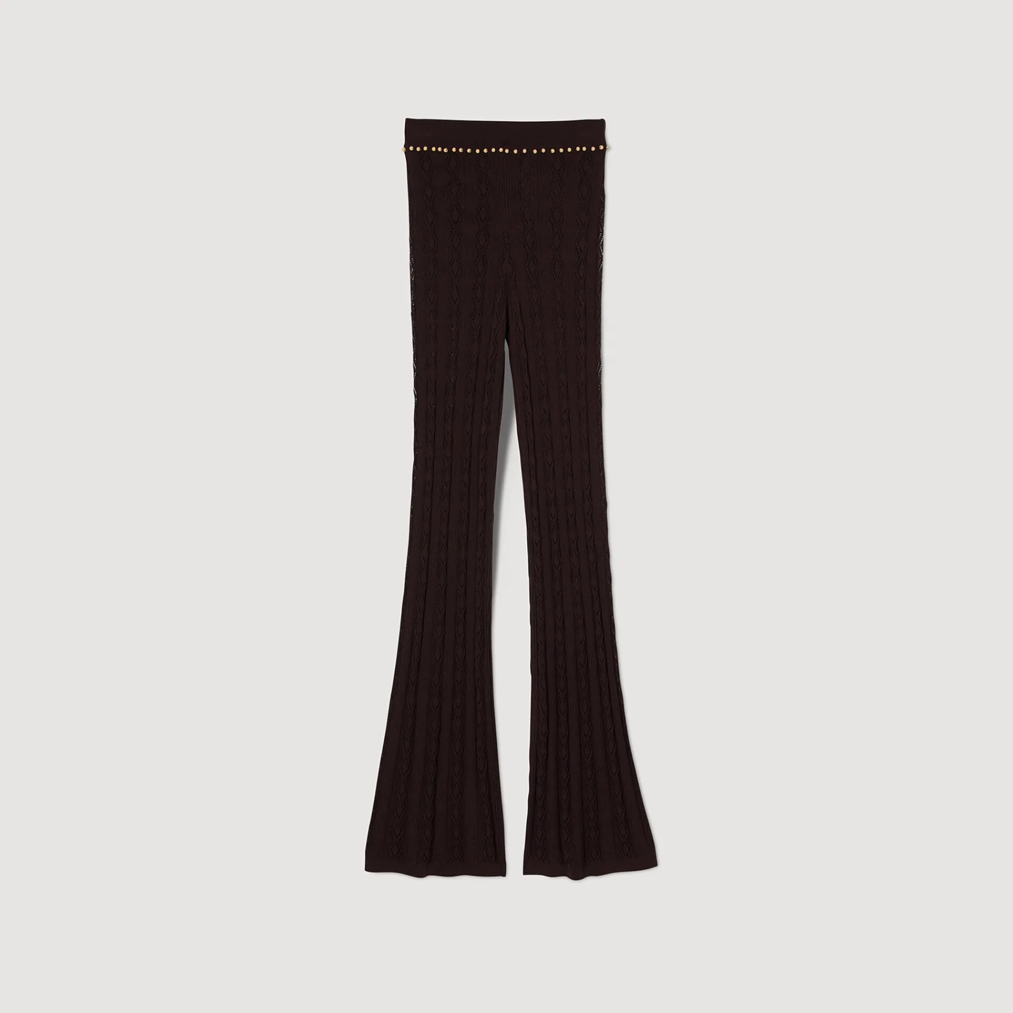 Pantalons & Jeans*SANDRO Pantalon En Maille Marron