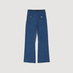 Ensembles|Pantalons & Jeans*SANDRO Pantalon En Maille Fantaisie Bleu