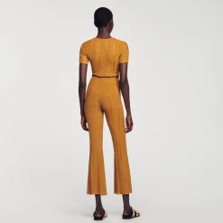 Ensembles|Pantalons & Jeans*SANDRO Pantalon En Maille Métallisée Ambre
