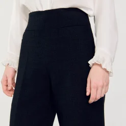 Pantalons & Jeans*SANDRO Pantalon En Tweed Noir