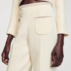 Ensembles|Pantalons & Jeans*SANDRO Pantalon En Tweed Ecru
