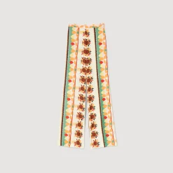 Pantalons & Jeans*SANDRO Pantalon Fluide Imprimé Beige / Multicolore