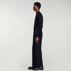 Pantalons & Shorts*SANDRO Pantalon Large Noir
