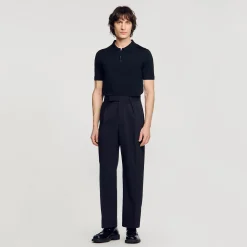 Pantalons & Shorts*SANDRO Pantalon Large Noir