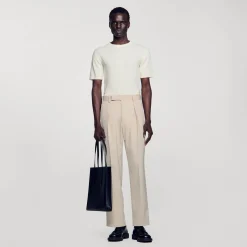 Pantalons & Shorts*SANDRO Pantalon Large Beige