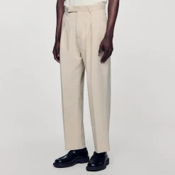 Pantalons & Shorts*SANDRO Pantalon Large Beige