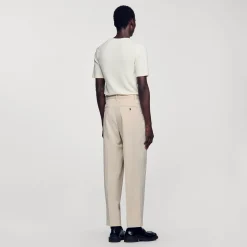 Pantalons & Shorts*SANDRO Pantalon Large Beige
