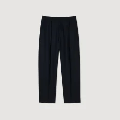 Pantalons & Shorts*SANDRO Pantalon Large à Plis Marine