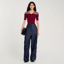 Pantalons & Jeans*SANDRO Pantalon Modulable En Jean Bleu brut