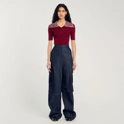 Pantalons & Jeans*SANDRO Pantalon Modulable En Jean Bleu brut