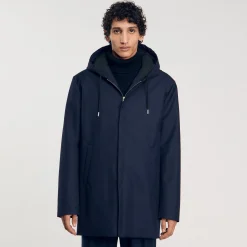 Manteaux & Blousons*SANDRO Parka Zippée à Capuche Marine