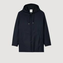Manteaux & Blousons*SANDRO Parka Zippée à Capuche Marine