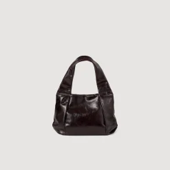 Sacs Cabas|Sacs Porté Épaule*SANDRO Petit Sac En Cuir Brillant Bordeaux