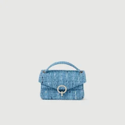 Sacs Porté Épaule|Mini Sacs*SANDRO Petit Sac Yza En Tweed Bleu