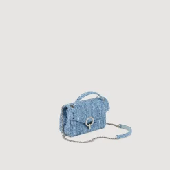 Sacs Porté Épaule|Mini Sacs*SANDRO Petit Sac Yza En Tweed Bleu
