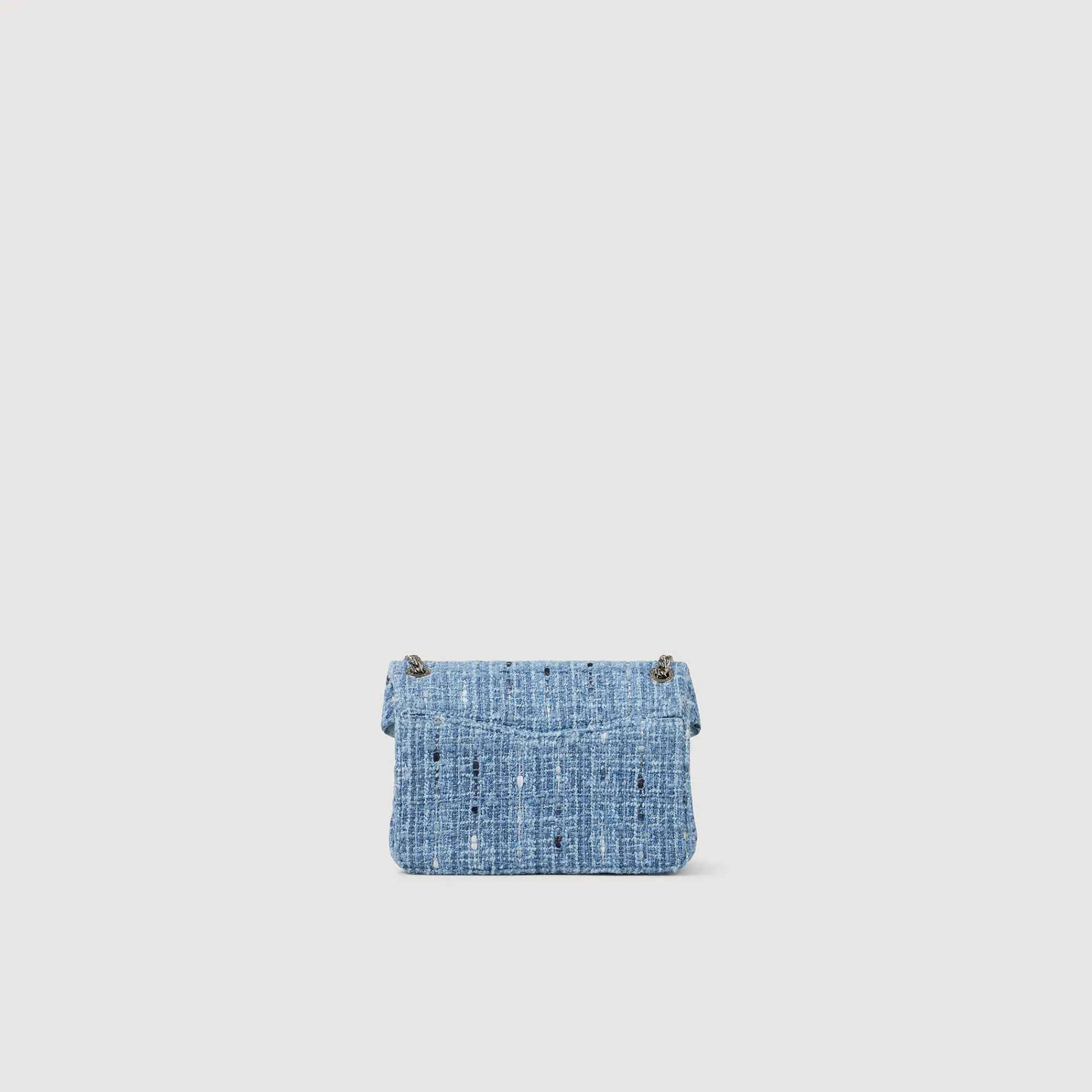 Sacs Porté Épaule|Mini Sacs*SANDRO Petit Sac Yza En Tweed Bleu