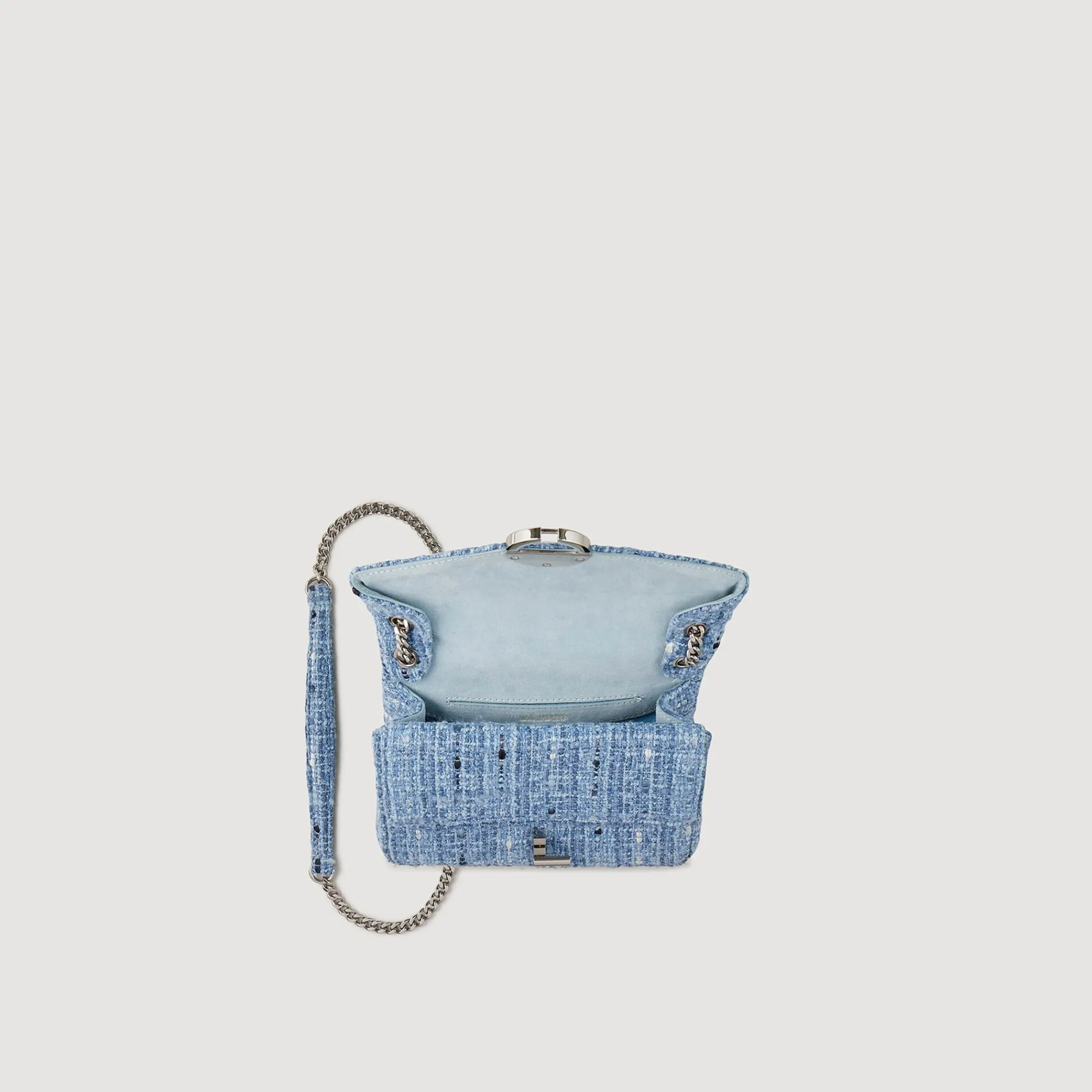 Sacs Porté Épaule|Mini Sacs*SANDRO Petit Sac Yza En Tweed Bleu