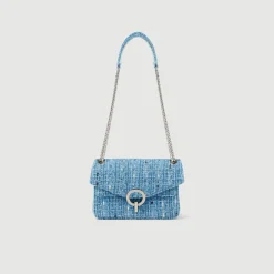 Sacs Porté Épaule|Mini Sacs*SANDRO Petit Sac Yza En Tweed Bleu