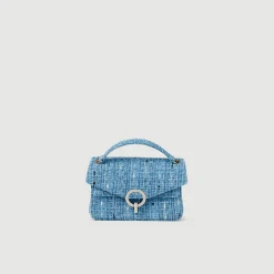 Sacs Porté Épaule|Mini Sacs*SANDRO Petit Sac Yza En Tweed Bleu